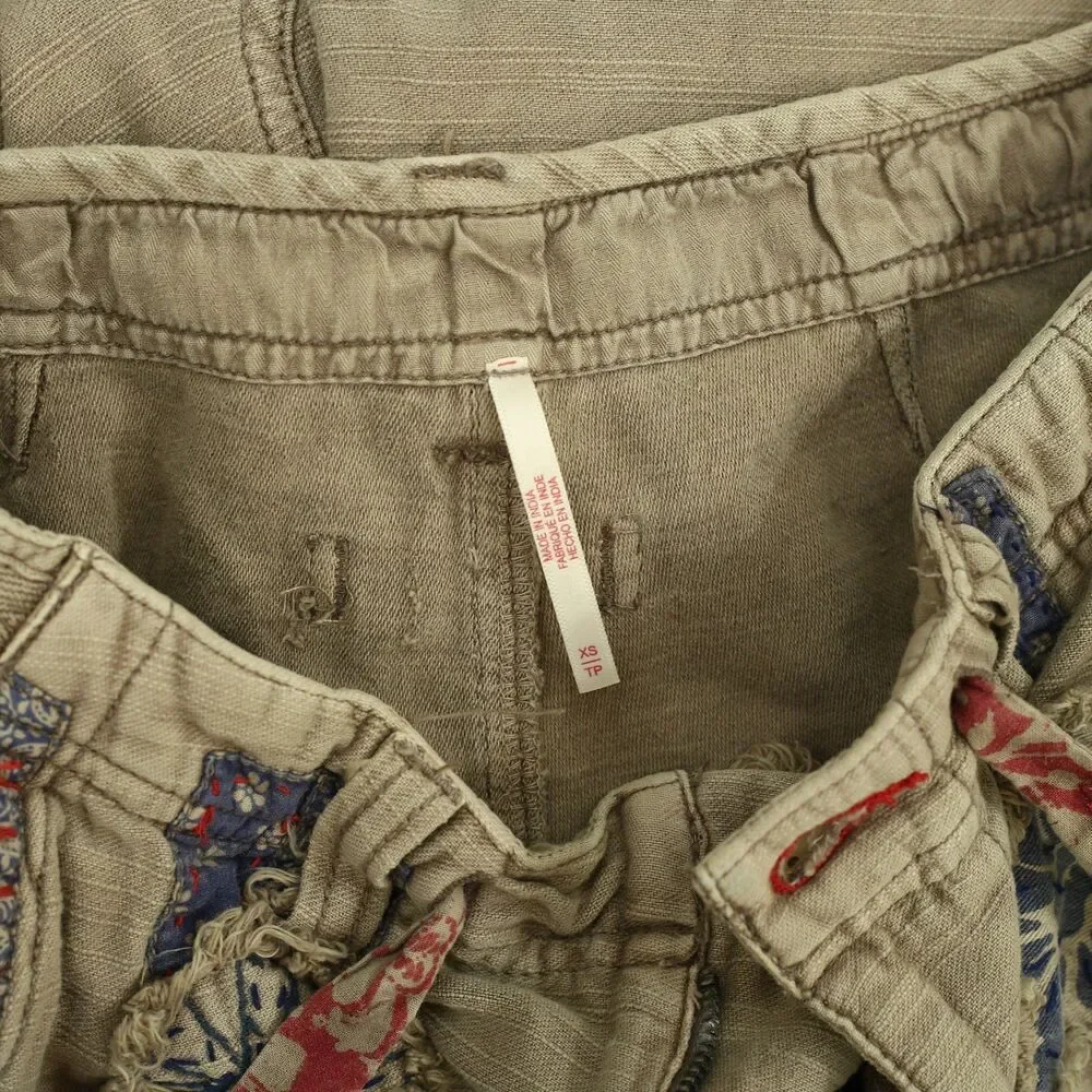 Free People We The Free Around The Block Patch Jogger Pants Cotton XS 288615